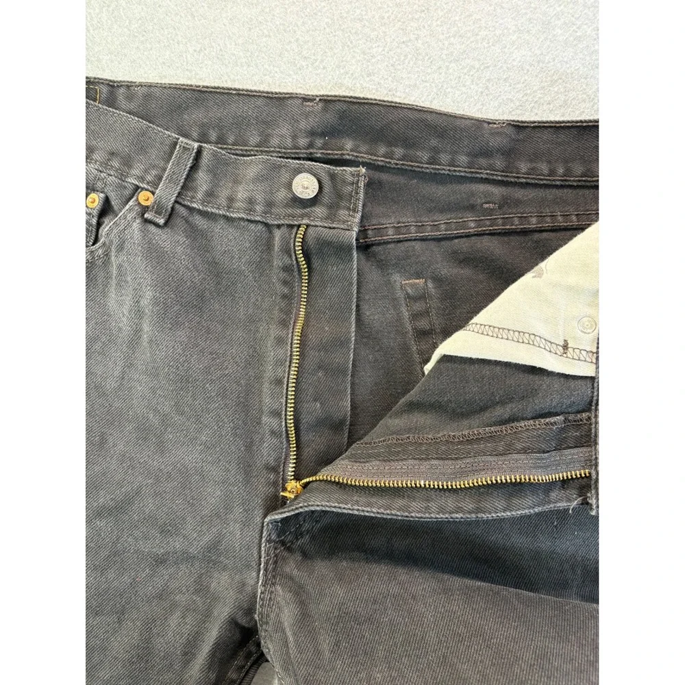 Levis 505 Regular Fit Black Denim Jeans‎ Mens 38x34 00505-0260 Straight Leg